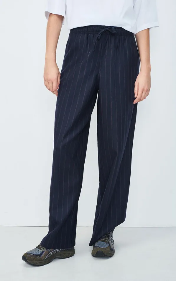 Trousers Dirow Navy Stripes Women American Vintage Trousers