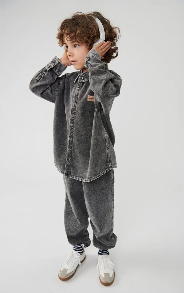 Trousers Jazy Grey Kids American Vintage Jeans