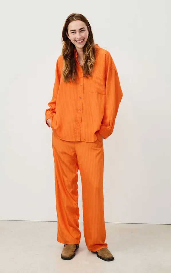 Trousers Okyrow Striped Cinnamon Women American Vintage Trousers Trousers Okyrow Striped Cinnamon Women American Vintage Trousers