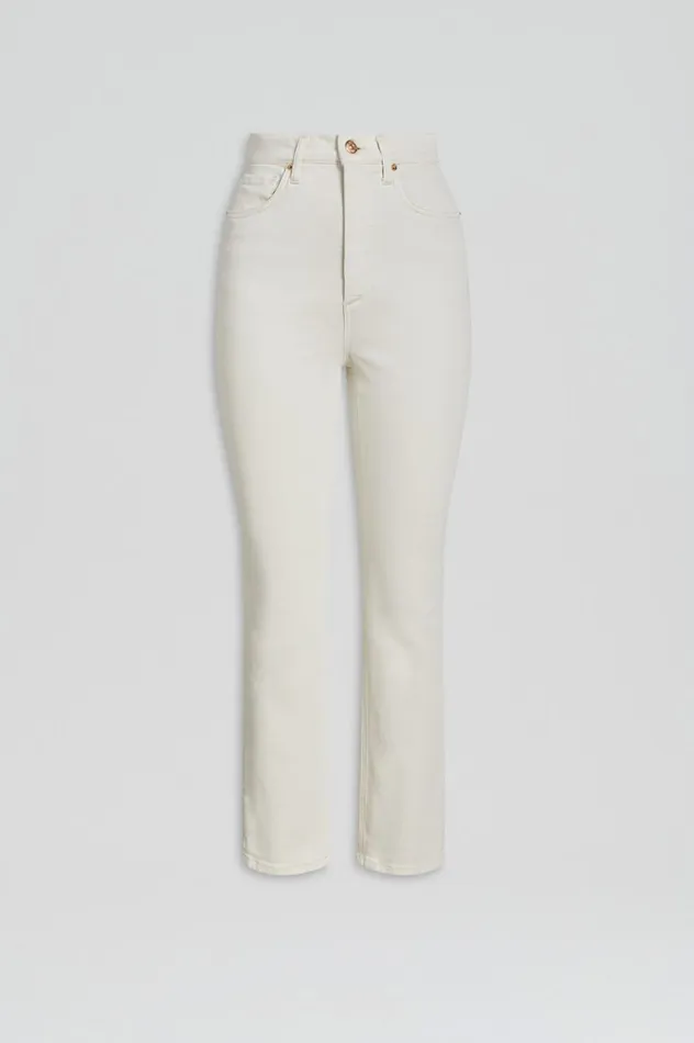 Trousers Women Scanlan Theodore HIGH RISE STRAIGHT CROP JEAN Natural115 Trousers Women Scanlan Theodore HIGH RISE STRAIGHT CROP JEAN Natural115