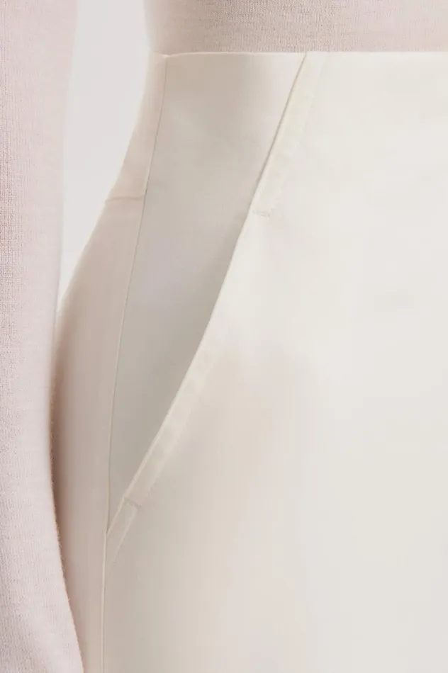 Trousers Women Scanlan Theodore SATEEN CROPPED WIDE LEG TROUSER Bianco Trousers Women Scanlan Theodore SATEEN CROPPED WIDE LEG TROUSER Bianco