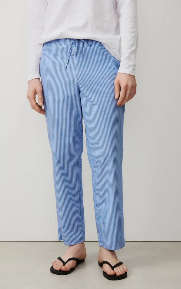Trousers Zatybay Aqua Stripes Men American Vintage Trousers