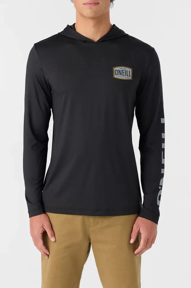 TRVLR UPF HOODED SNAP LONG SLEEVE PULLOVER Black Men O039NEILL Featured