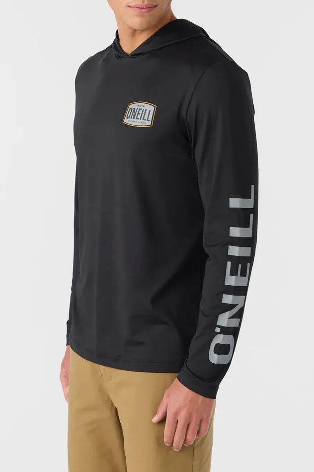 TRVLR UPF HOODED SNAP LONG SLEEVE PULLOVER Black Men O039NEILL Featured