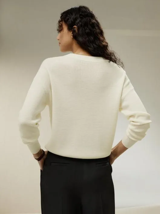 Ultrafine Merino Wool Crewneck Women Lilysilk Knitwear