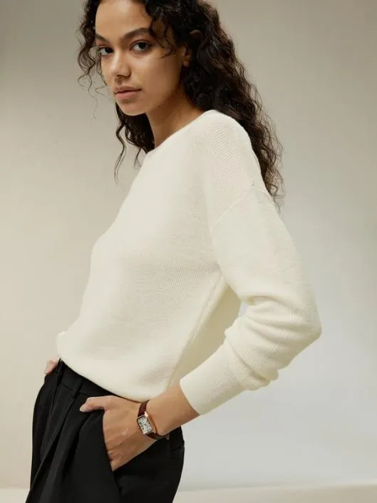 Ultrafine Merino Wool Crewneck Women Lilysilk Knitwear