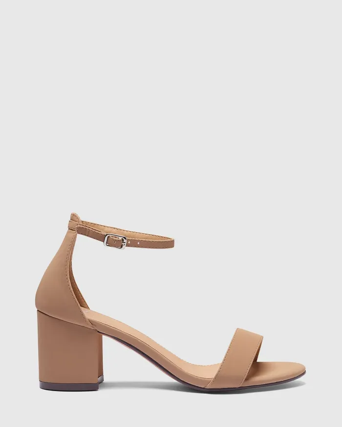 USHAA Buff Block Heels NOVO Shoes Women