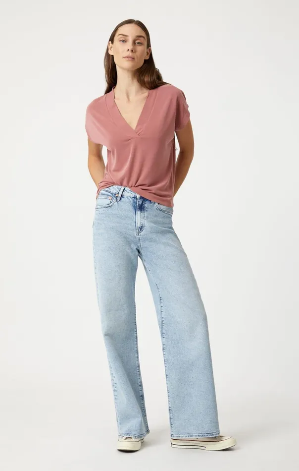 VNeck Shirt In Canyon Rose Women Mavi Jeans Shirts VNeck Shirt In Canyon Rose Women Mavi Jeans Shirts