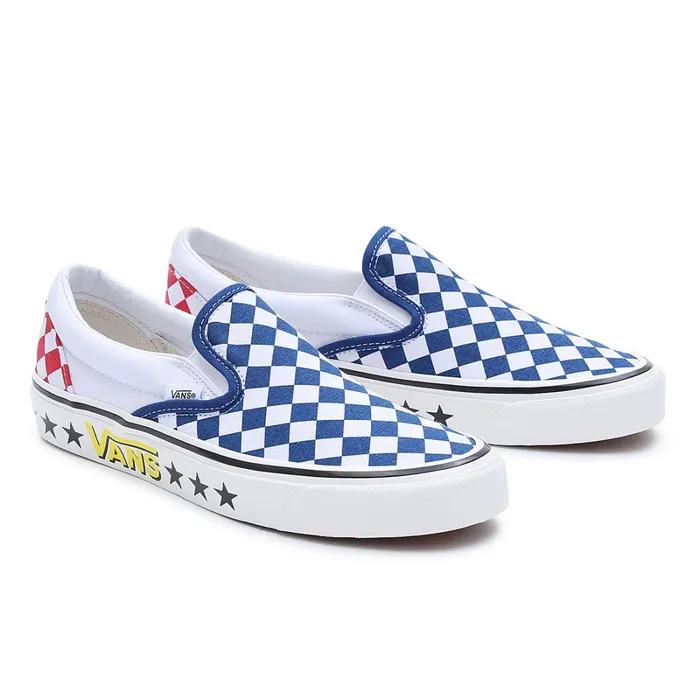 Vans Classics Men Diamond Check Classic SlipOn 98 DX Shoes Blue