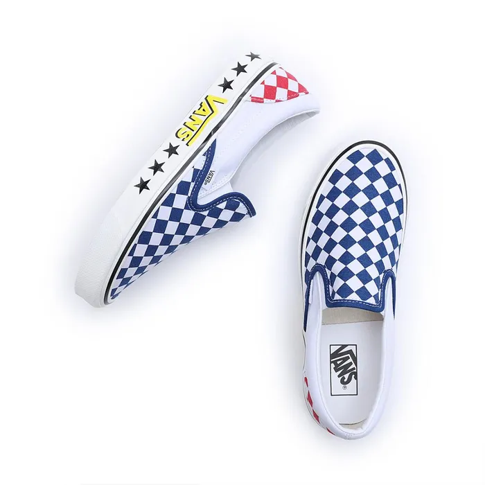 Vans Classics Men Diamond Check Classic SlipOn 98 DX Shoes Blue