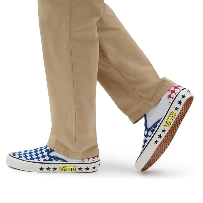 Vans Classics Men Diamond Check Classic SlipOn 98 DX Shoes Blue
