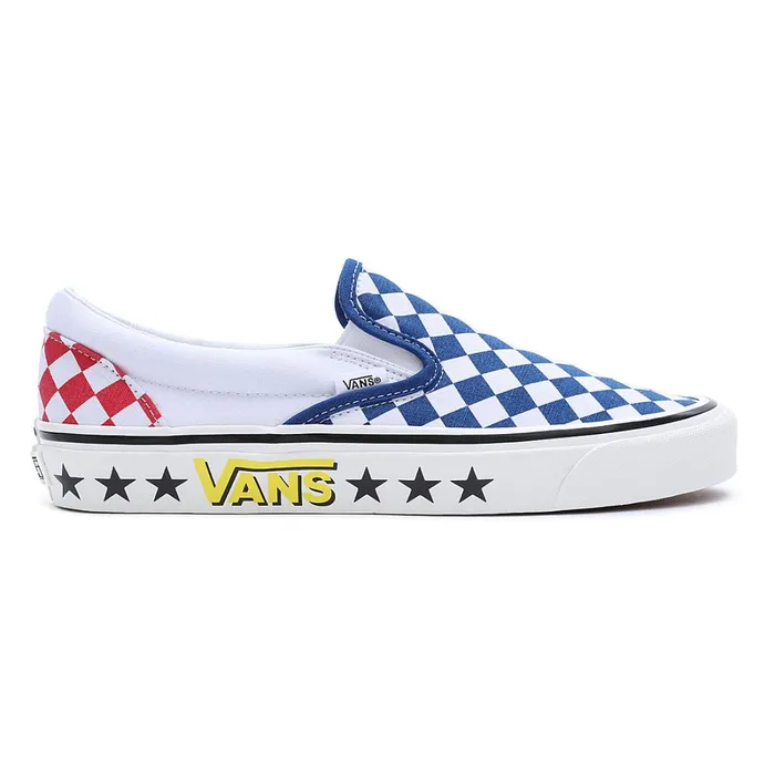 Vans Classics Men Diamond Check Classic SlipOn 98 DX Shoes Blue