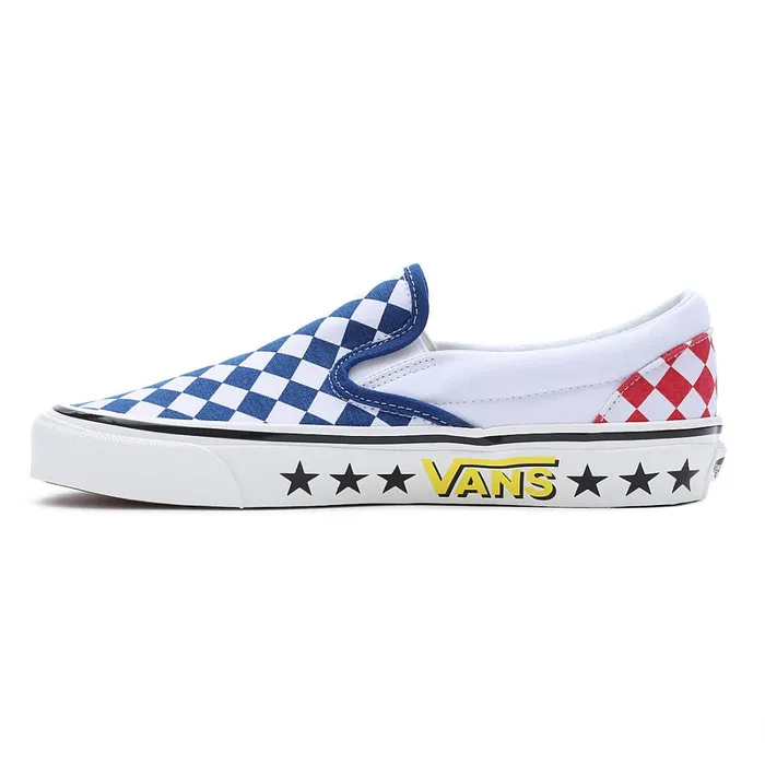 Vans Classics Men Diamond Check Classic SlipOn 98 DX Shoes Blue