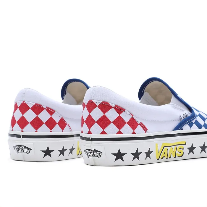 Vans Classics Men Diamond Check Classic SlipOn 98 DX Shoes Blue