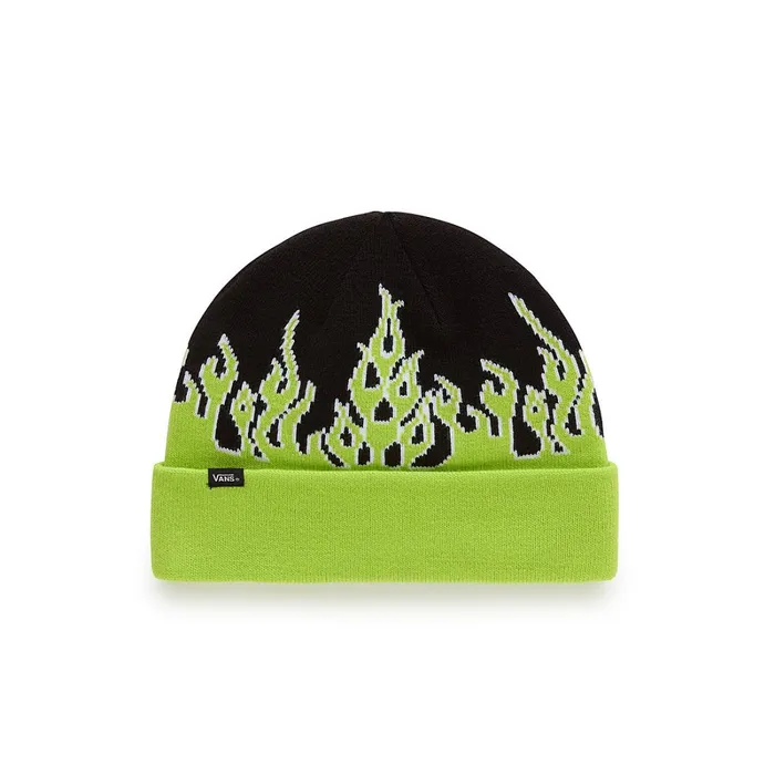 Vans Hats and Beanies Kids Flaming Beanie Green