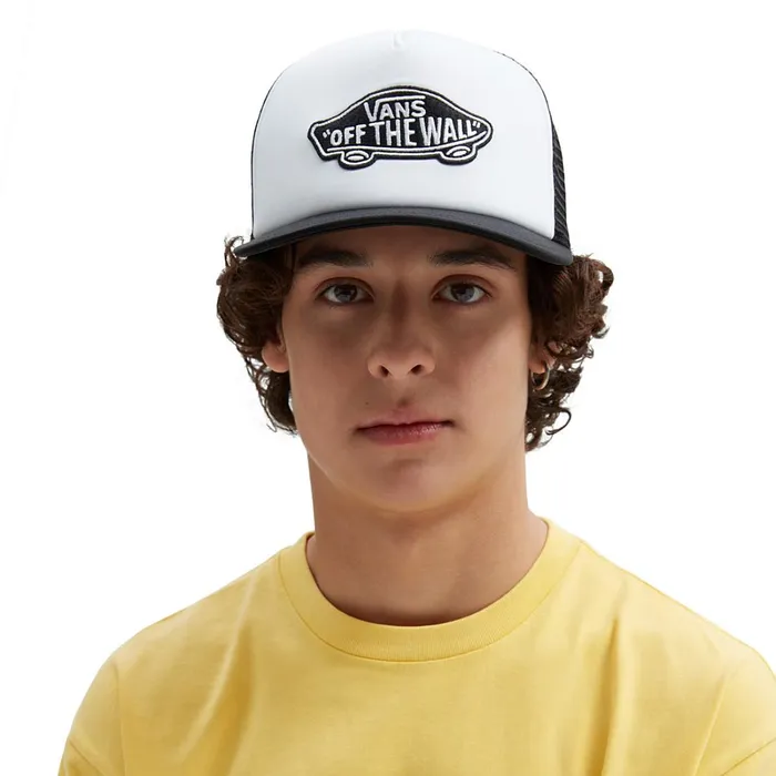 Vans Hats and Beanies Men Classic Patch Curved Bill Trucker Hat Black