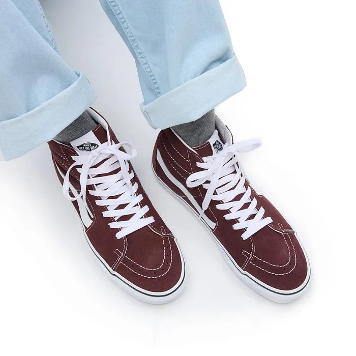 Vans HiTop Shoes Men Color Theory Sk8Hi Shoes Brown