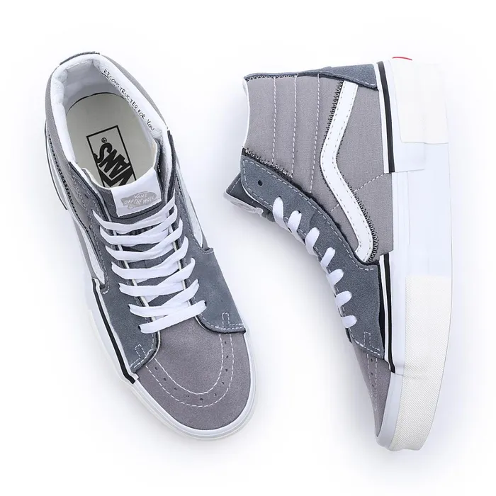 Vans HiTop Shoes Women Sk8Hi Reconstruct Shoes Grey
