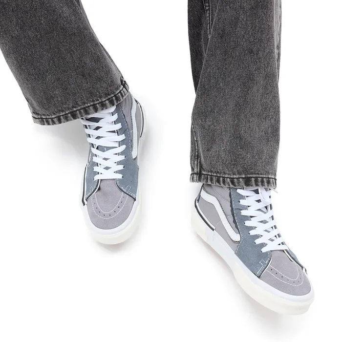 Vans HiTop Shoes Women Sk8Hi Reconstruct Shoes Grey