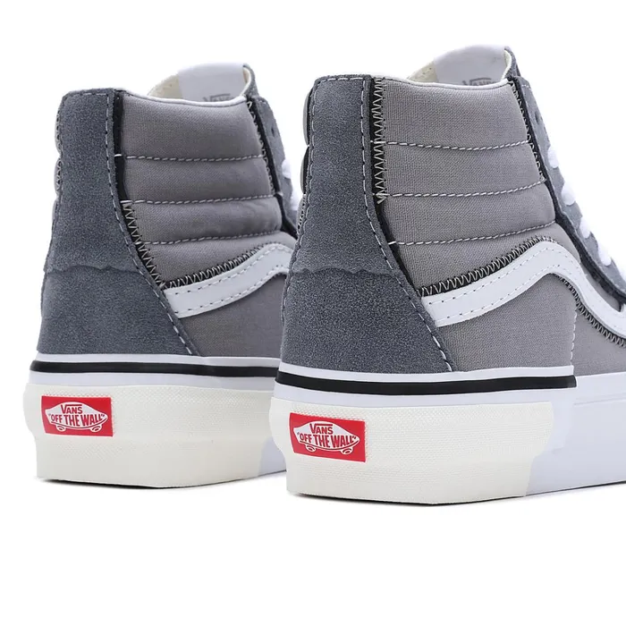 Vans HiTop Shoes Women Sk8Hi Reconstruct Shoes Grey