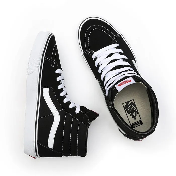 Vans HiTop Shoes Women Sk8Hi Wide Fit Shoes Black
