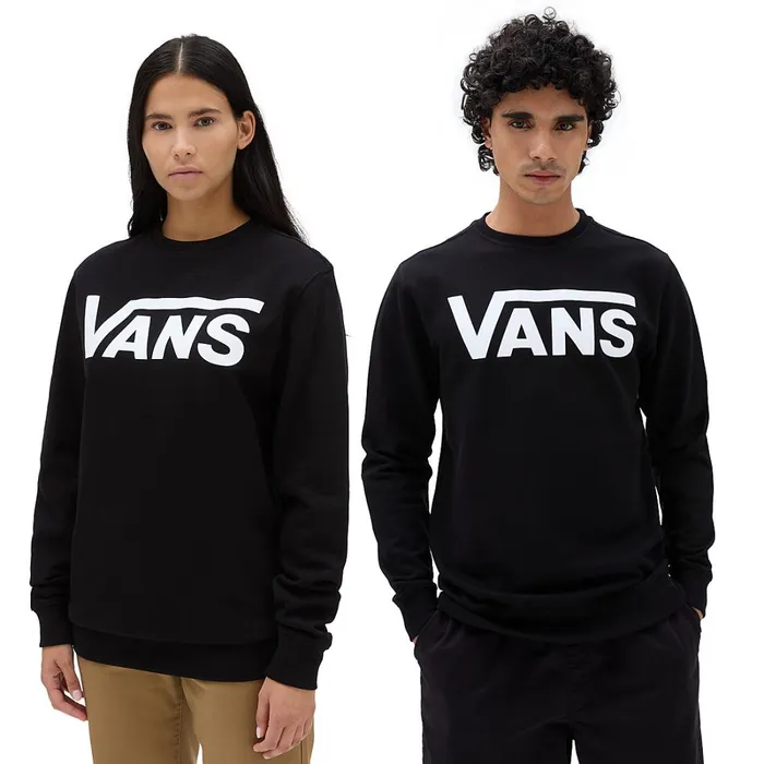 Vans Hoodies and Sweatshirts Men Classic Crew Sweater Black White