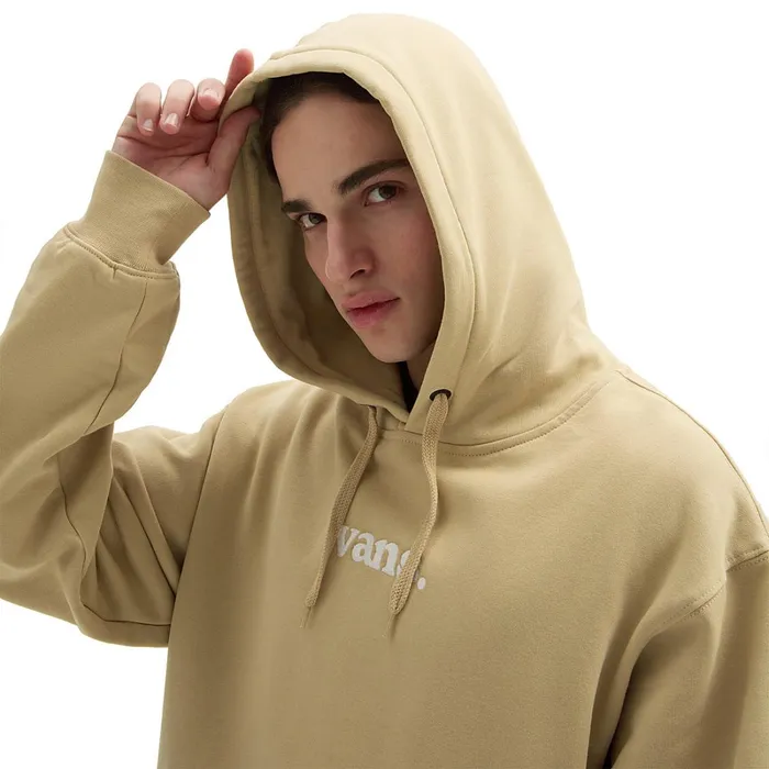Vans Hoodies and Sweatshirts Men Lowered Loose Pullover Hoodie Beige