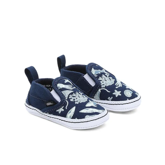 Vans Infant Shoes 01 Year Kids Infant SlipOn Hook And Loop Crib Shoes 01 Year Blue