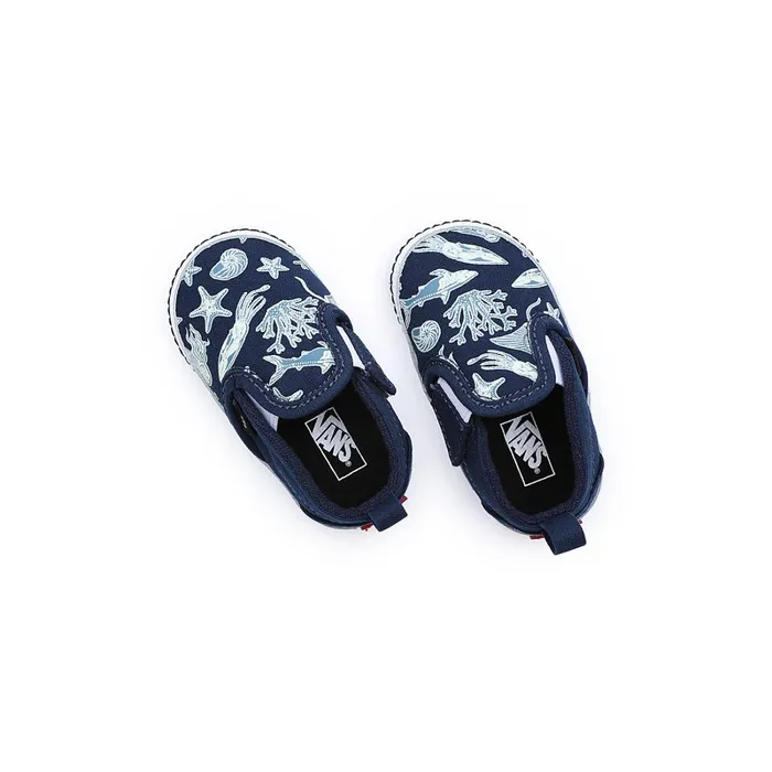 Vans Infant Shoes 01 Year Kids Infant SlipOn Hook And Loop Crib Shoes 01 Year Blue