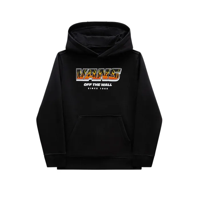 Vans Little Kids 28 Years Kids Little Up In Flames Pullover Hoodie 28 Years Black