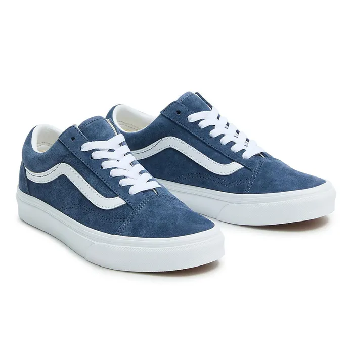 Vans Lowtop Shoes Men Old Skool Pig Suede Shoes Blue
