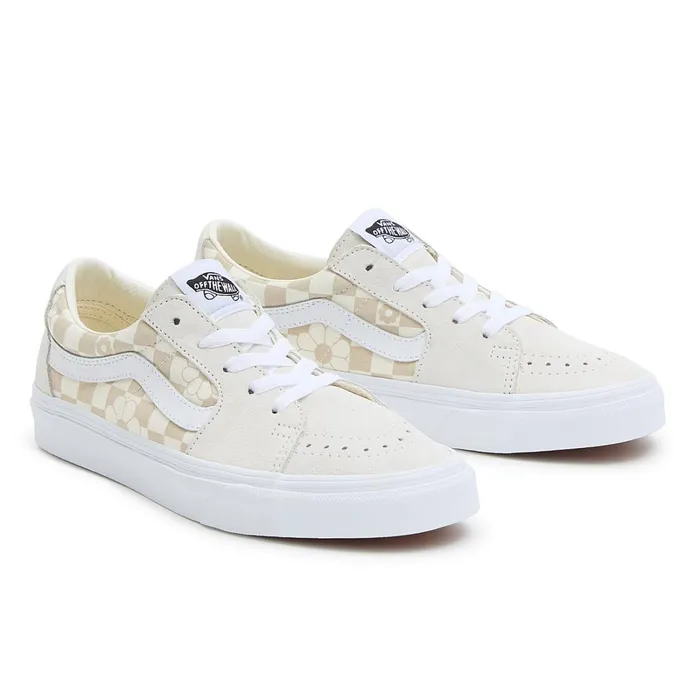 Vans Lowtop Shoes Women Sk8Low Floral Check Shoes White