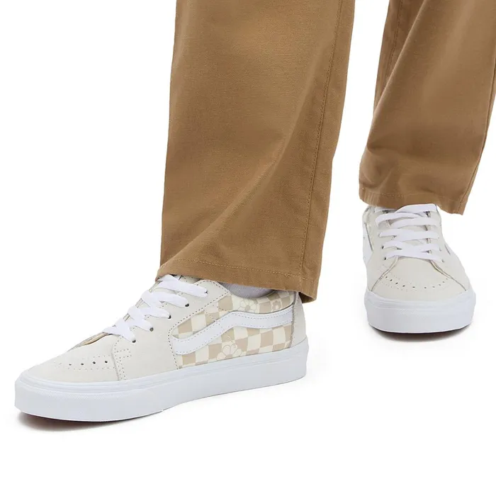 Vans Lowtop Shoes Women Sk8Low Floral Check Shoes White
