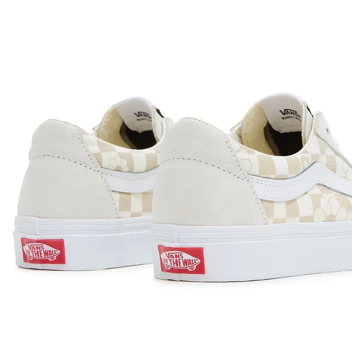 Vans Lowtop Shoes Women Sk8Low Floral Check Shoes White