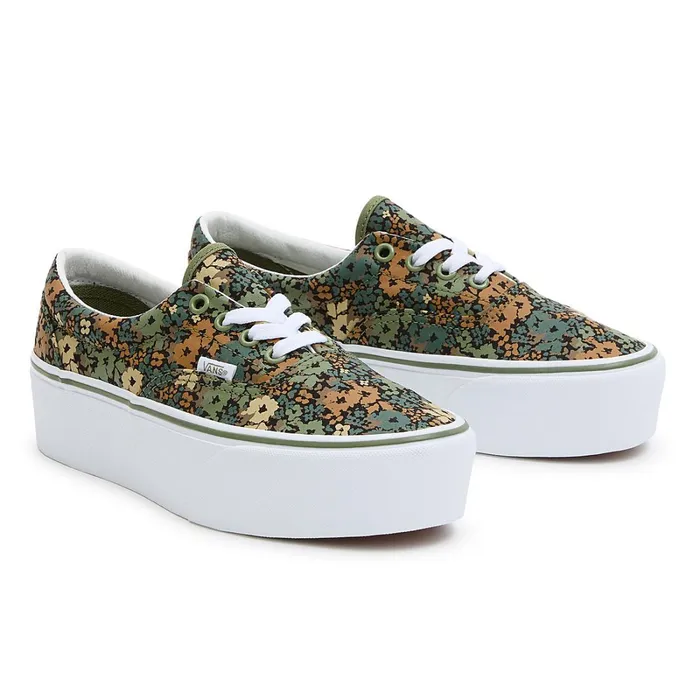 Vans Platform Shoes Women Era Stackform Shoes Green