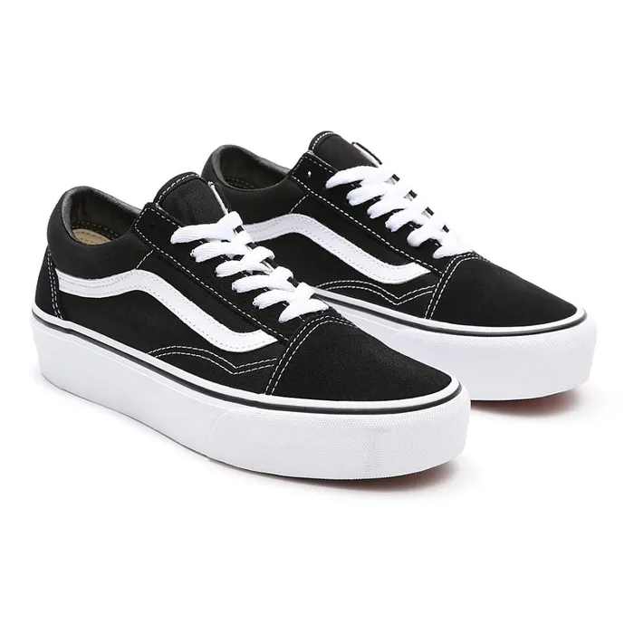 Vans Platform Shoes Women Platform Old Skool Shoes Black