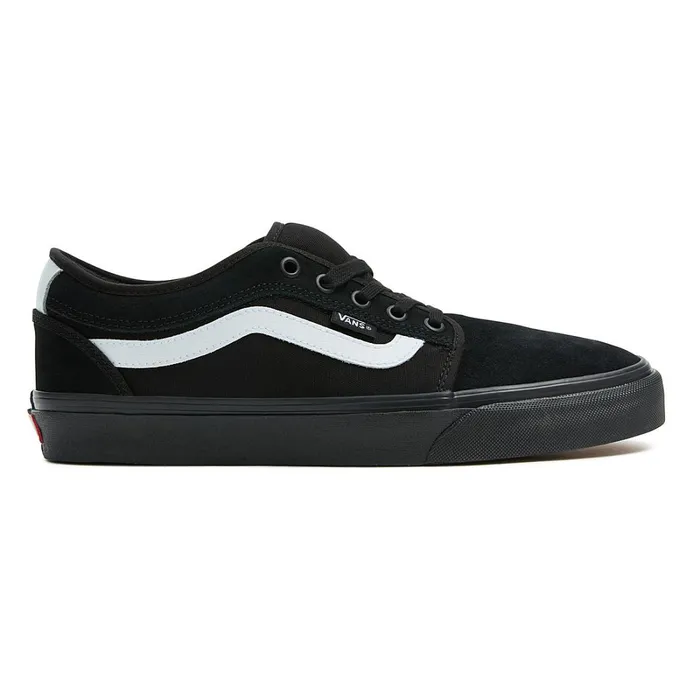 Vans Skate Shoes Women Chukka Low Sidestripe Shoes Black White
