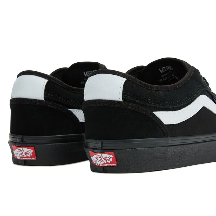 Vans Skate Shoes Women Chukka Low Sidestripe Shoes Black White
