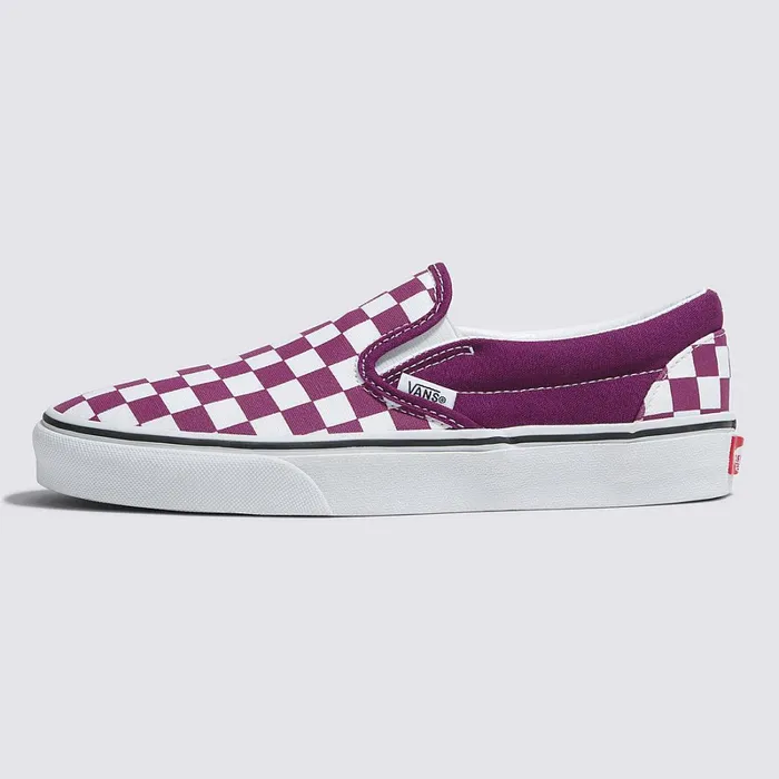 Vans Slipon Shoes Men Checkerboard Color Theory Classic SlipOn Shoes Purple