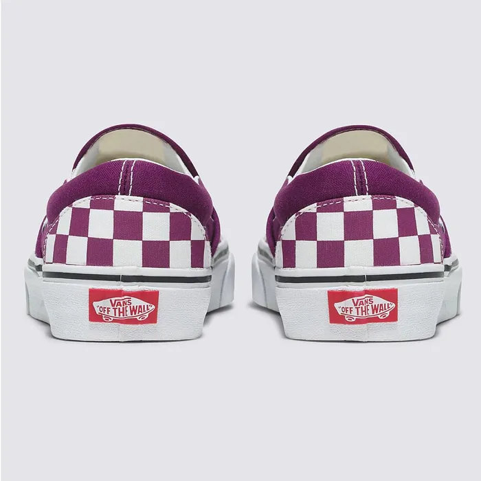 Vans Slipon Shoes Men Checkerboard Color Theory Classic SlipOn Shoes Purple