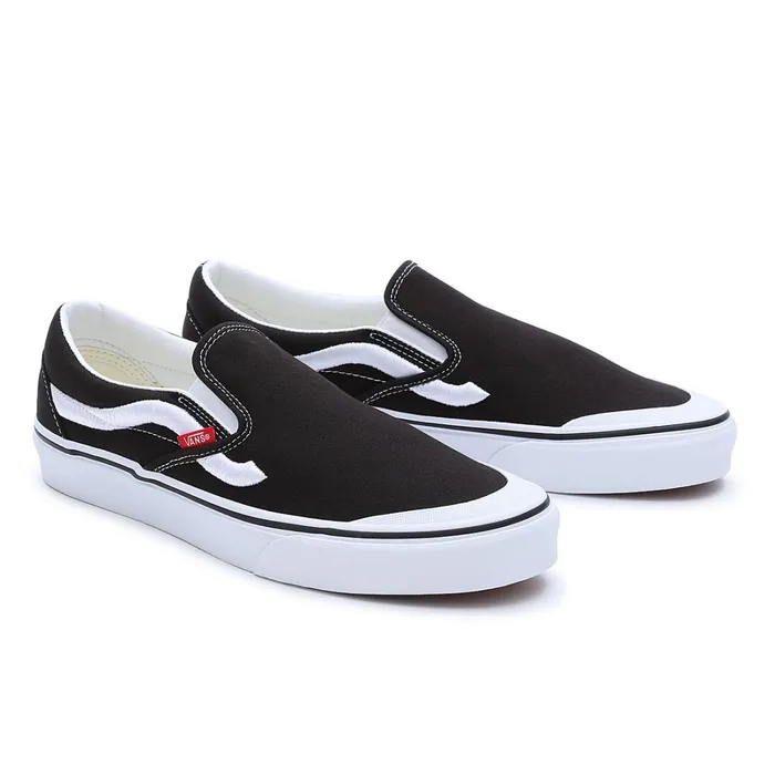 Vans Slipon Shoes Men Classic SlipOn 138 Sidestripe Shoes Black