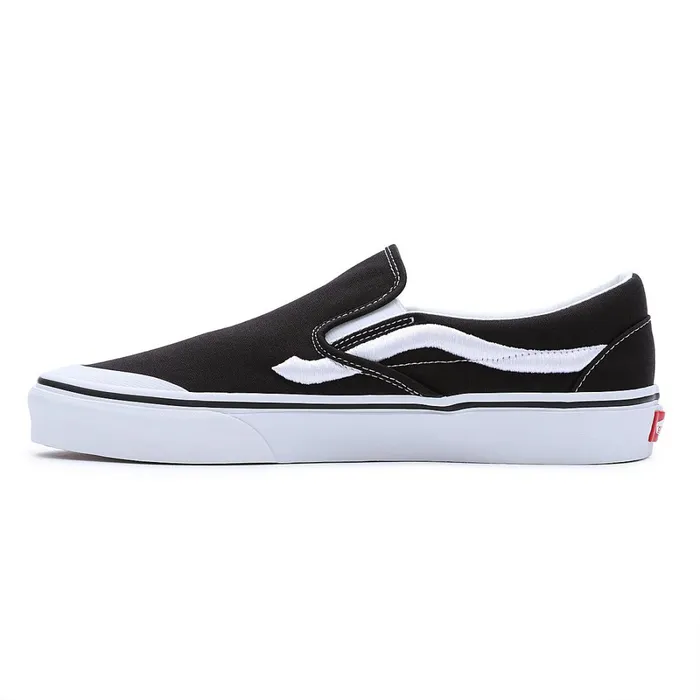 Vans Slipon Shoes Men Classic SlipOn 138 Sidestripe Shoes Black