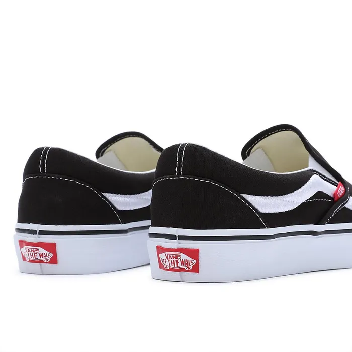 Vans Slipon Shoes Men Classic SlipOn 138 Sidestripe Shoes Black