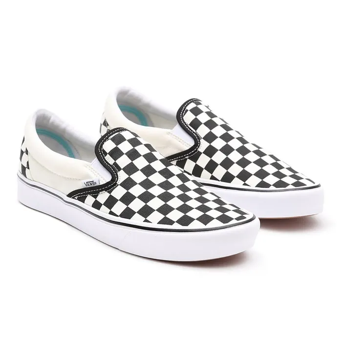 Vans Slipon Shoes Women Comfycush SlipOn Shoes Black White