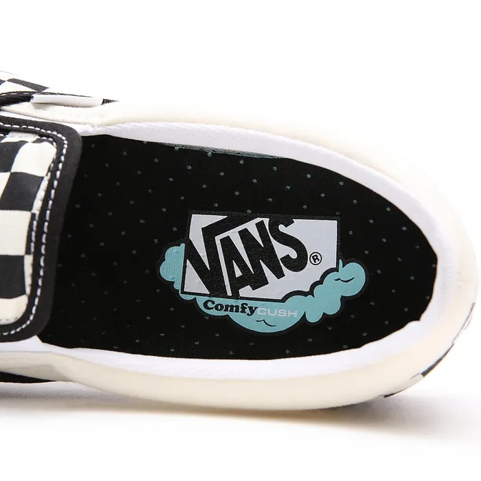 Vans Slipon Shoes Women Comfycush SlipOn Shoes Black White