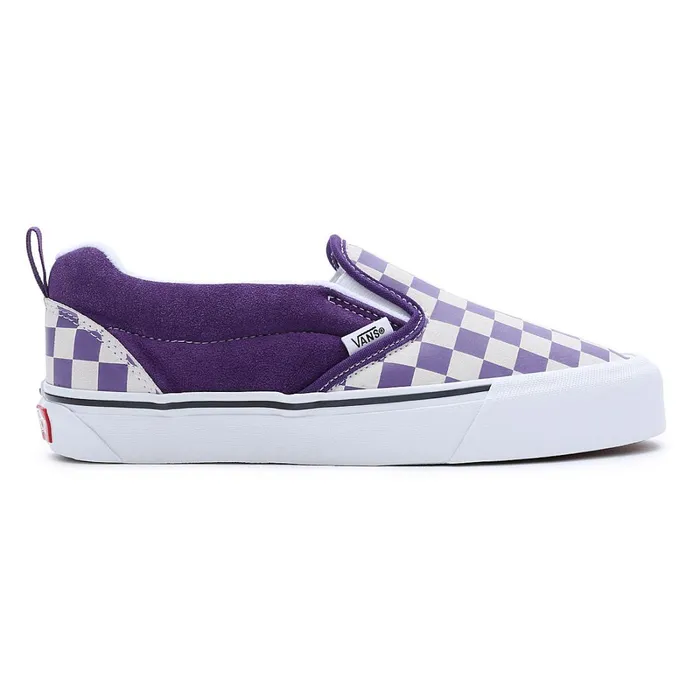 Vans Slipon Shoes Women Knu Slip Checkerboard Shoes White Purple