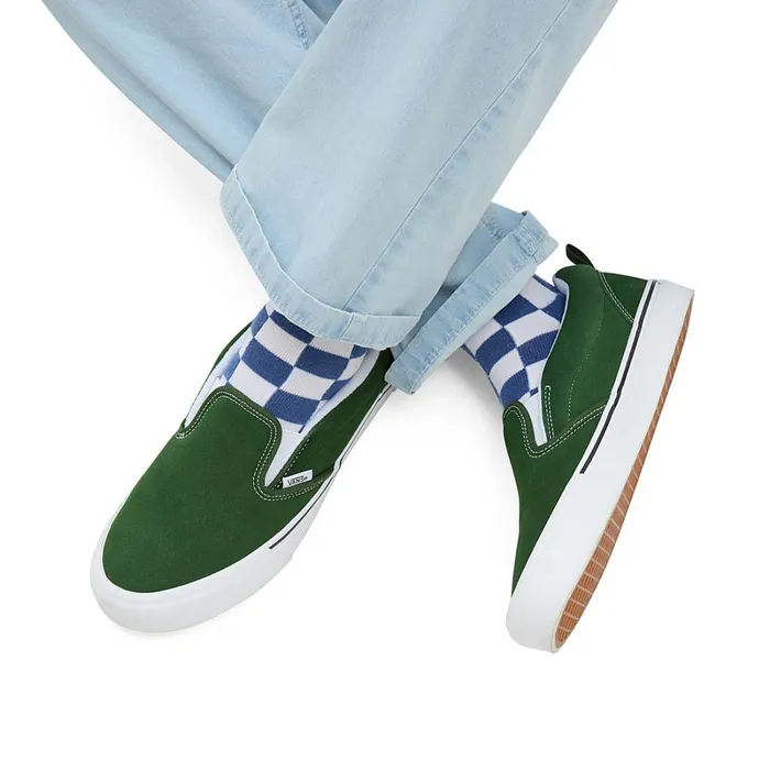 Vans Slipon Shoes Women Knu Slip Shoes Green White