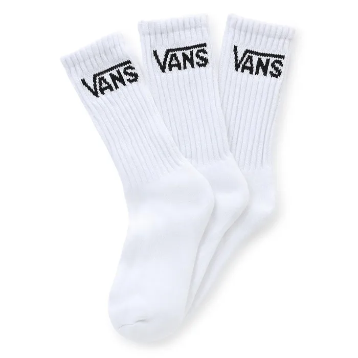 Vans Socks Kids Classic Crew Socks US 10135 3 Pairs White