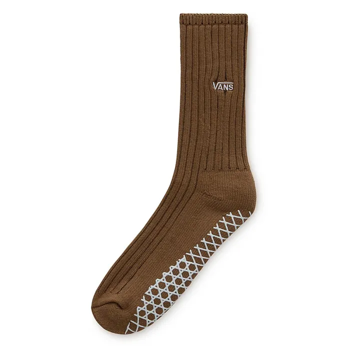 Vans Socks Men ComfyCush Crew Socks 1 Pair Brown