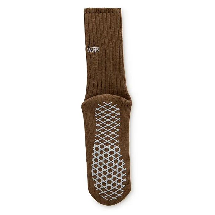 Vans Socks Men ComfyCush Crew Socks 1 Pair Brown